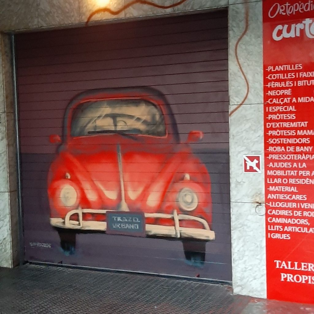 graffiti coche antiguo grafitero