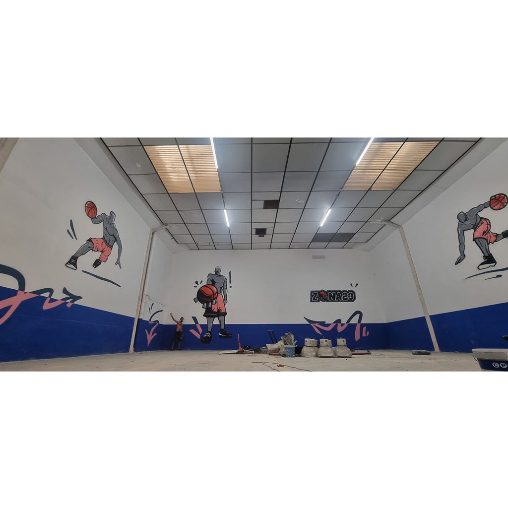 pintura club de basket graffiti